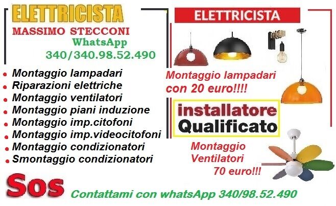 5337680  Montaggio lampadario e binari